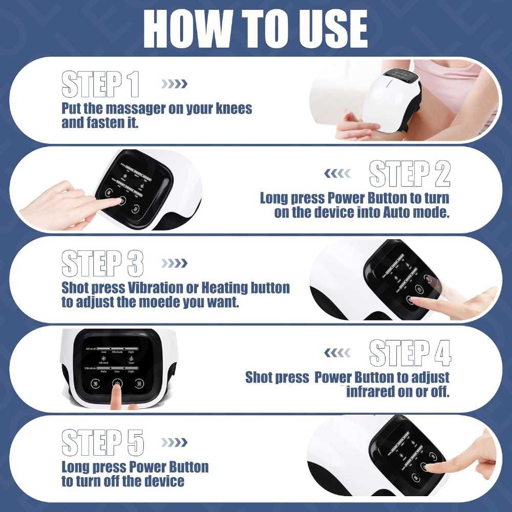 Cordless Vibration Knee Massage Device AED 70