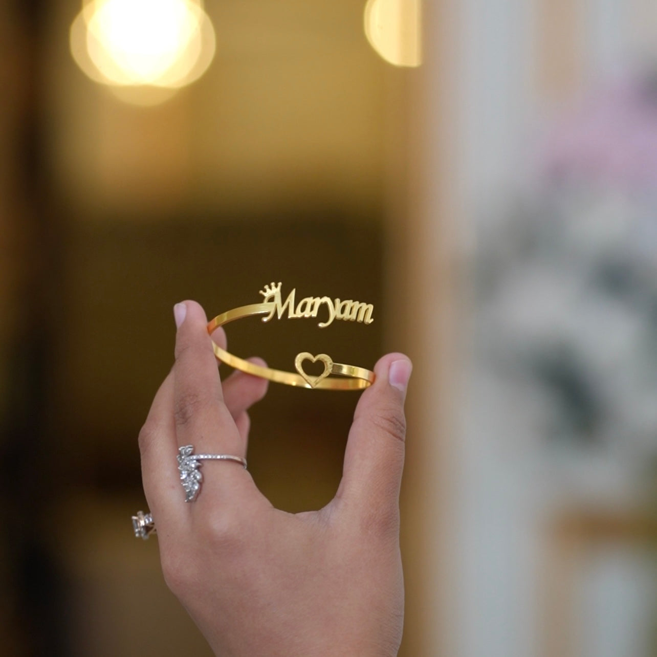 Customize Crown Name Bangle