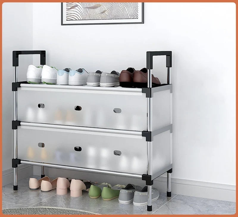 Multi-Tier Dustproof Shoe Rack & Storage Organizer – Space-Saving Shoe Cabinet