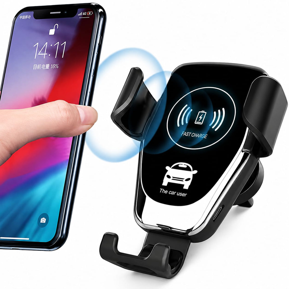 Wireless 10W Fast Charging Car Phone Holder