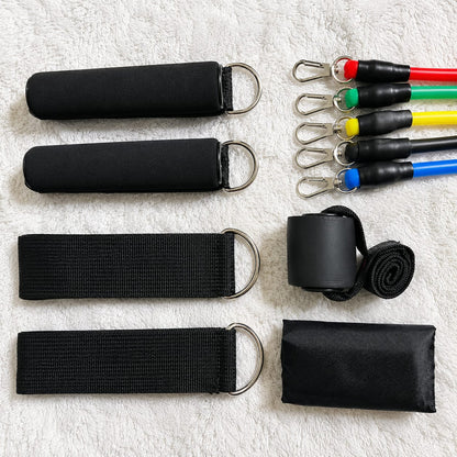 Resistance Bands Set 10-110 lbs – 5-Piece Workout Bands with Handles & Door Anchor