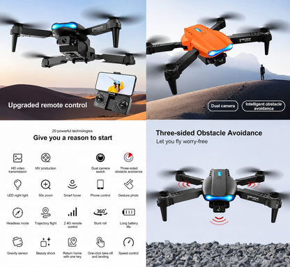 E99 Drone Camera with 720P HD WiFi Camera – Foldable RC Quadcopter
